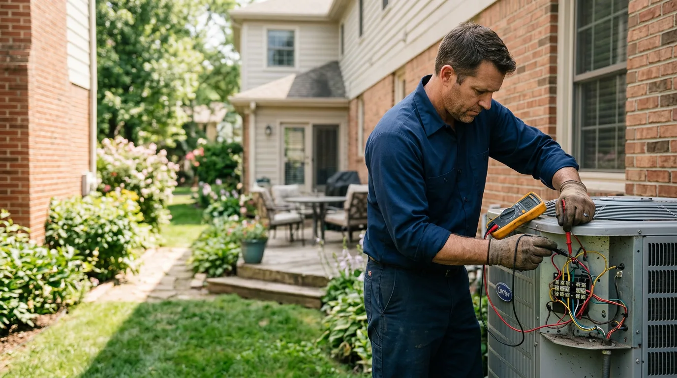 HVAC technician working near Glencoe, AR